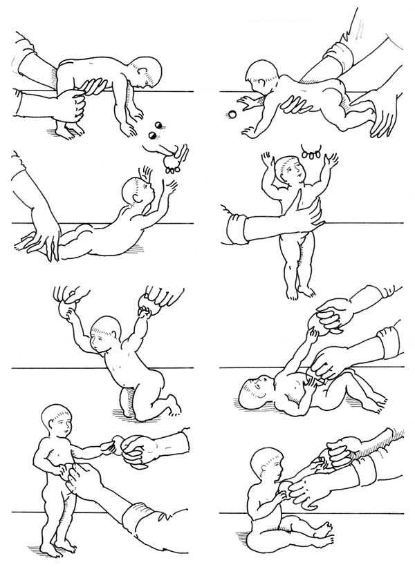 Гимнастика для ребенка 3-4 месяцев