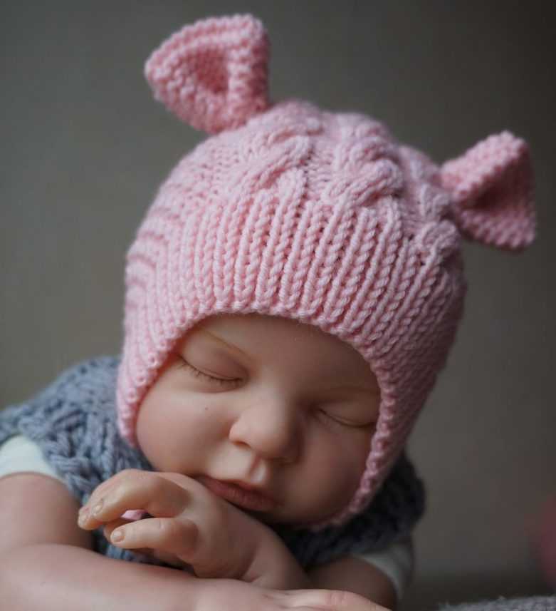 Чепчик спицами для новорожденного: схема и описание как связать для малыша