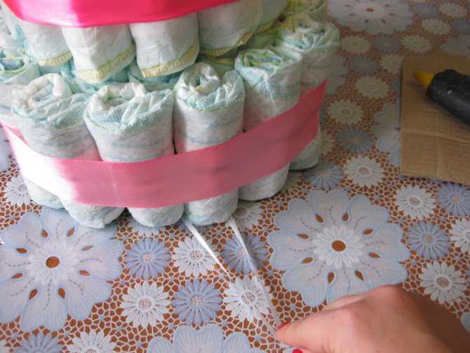 Готовим торт из памперсов своими руками: пошаговый мастер-класс как сложить подарок для новорожденных (100 фото)