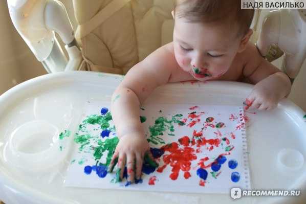 Пальчиковые краски для малышей. шедевры на кончиках пальцев