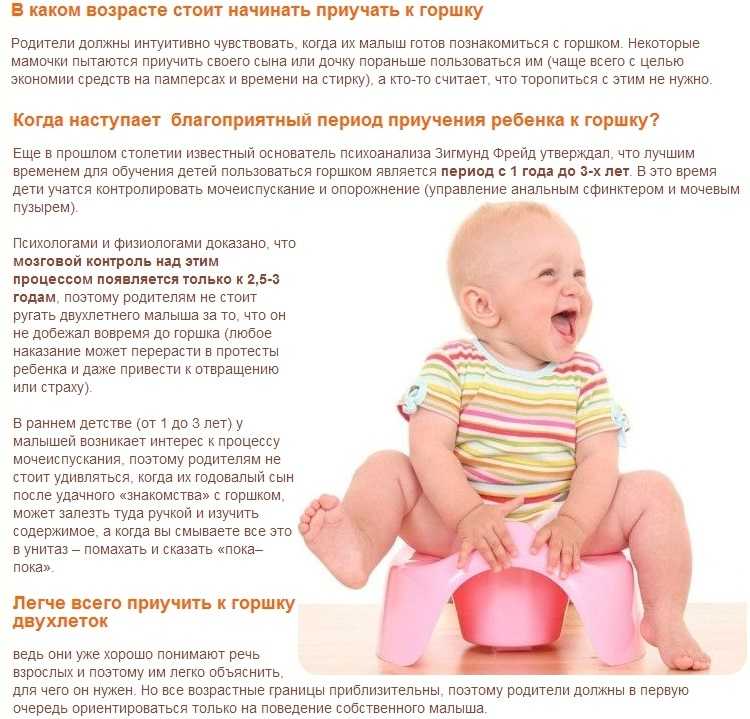 Как приучить ребенка к горшку в 1, 2, 3 года: 3 фактора успешности, 5 этапов, лучшие методики от детских психологов