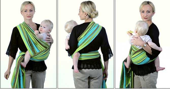 Слинг с кольцами: как носить новорожденного и одевать на себя