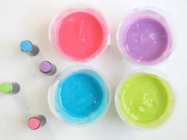 Рецепт пальчиковых красок для детей в домашних условиях