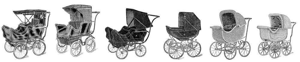 Эволюция детских колясок: большая подборка фото