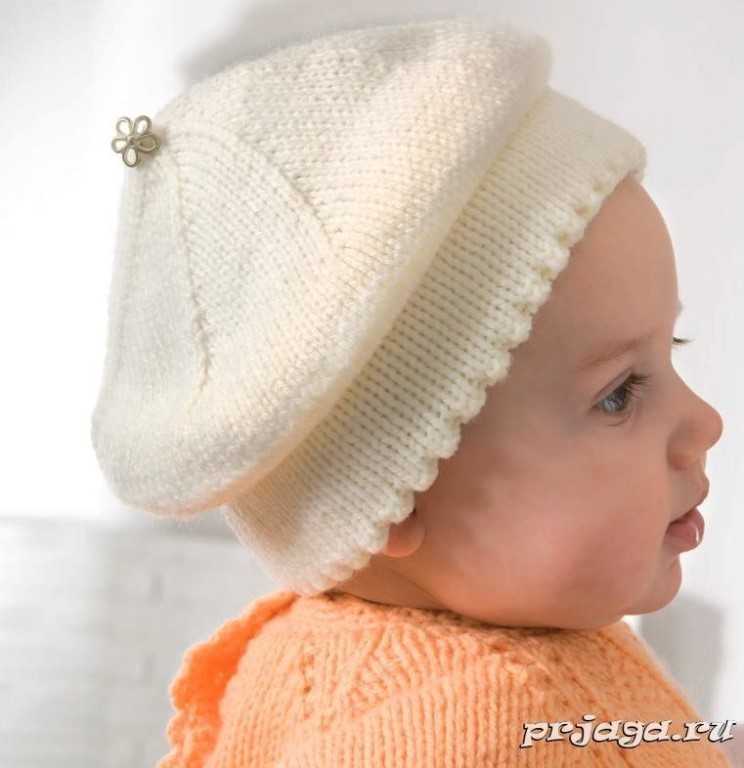 Алгоритм вязания спицами разных моделей шапочек для новорожденных малышей