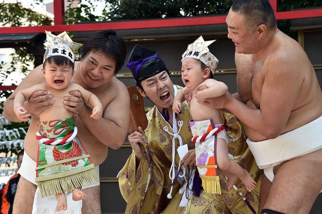 «наки сумо»: чем интересен фестиваль плачущих младенцев в японии? | культура | школажизни.ру
