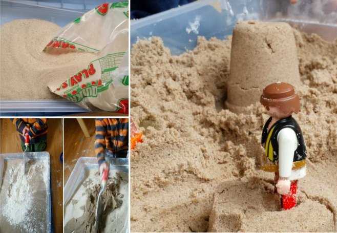 Как сделать кинетический песок и лунный песок: веселье, простые рецепты - веселые игры
