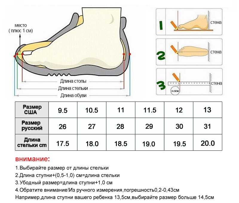5 правил выбора обуви для новорожденного – правильное определение размера по таблице